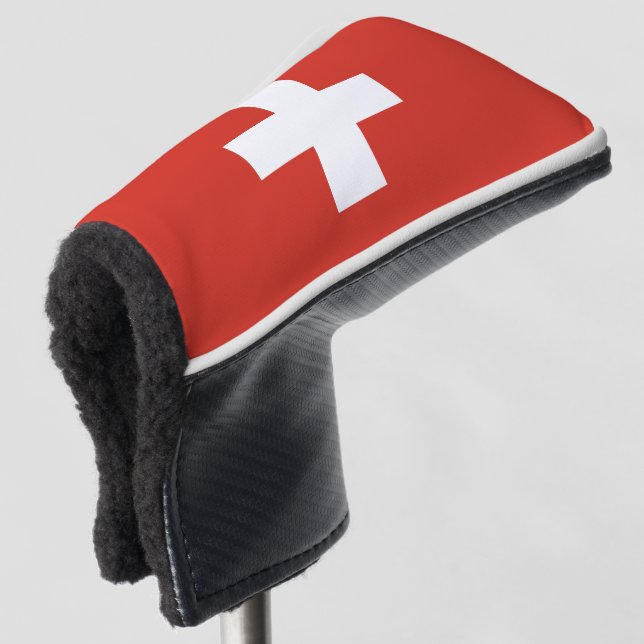 Funda Para Palo De Golf Bandera de Suiza - cruz blanca (Anverso 3/4)