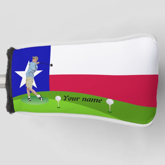 Funda Para Palo De Golf Bandera de Texas (Anverso)