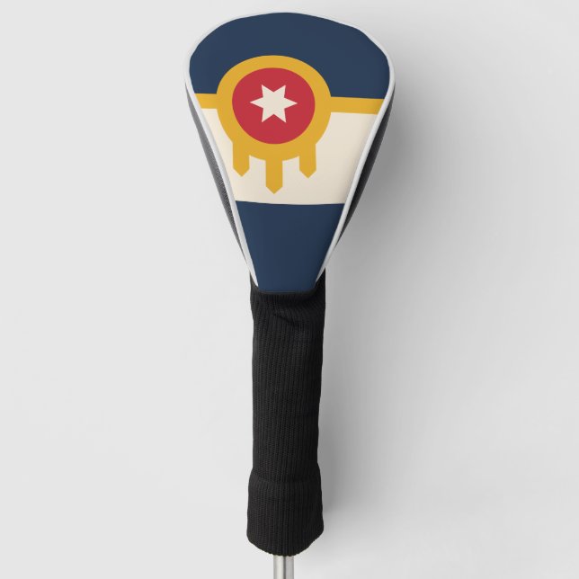 Funda Para Palo De Golf Bandera de Tulsa, Oklahoma (Anverso)