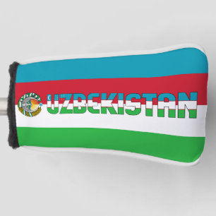 Funda Para Palo De Golf Bandera de Uzbekistán espléndido patriótico