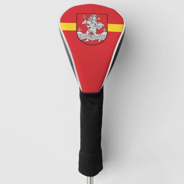 Funda Para Palo De Golf Bandera de Vilnius, cubierta del cabezal de golf d (Anverso)