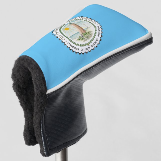 Funda Para Palo De Golf Bandera de Virginia Beach (Anverso 3/4)
