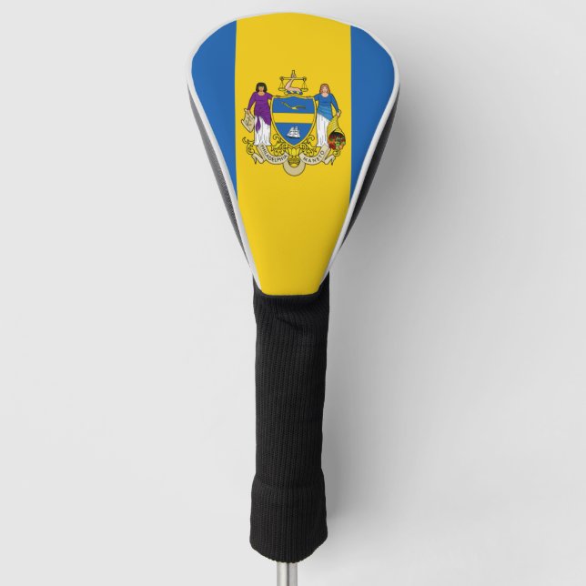 Funda Para Palo De Golf Bandera/ Emblema de Filadelfia, PA (Anverso)