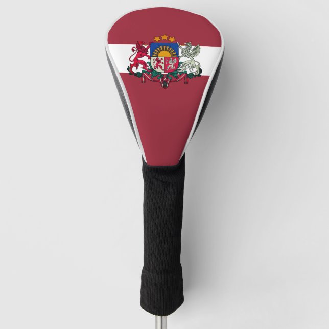 Funda Para Palo De Golf Bandera/ escudo de armas de Letonia (Anverso)