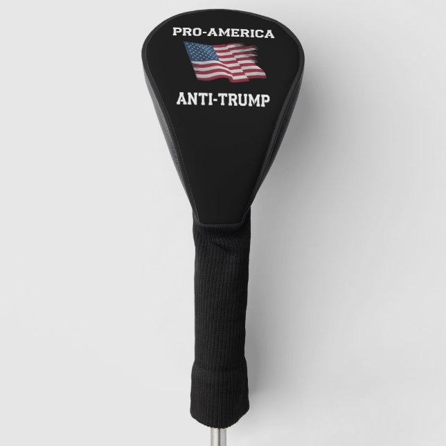 Funda Para Palo De Golf Bandera estadounidense anti Trump (Anverso)
