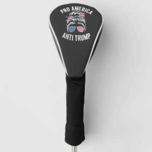 Funda Para Palo De Golf Bandera estadounidense anti-Trump anti-Estados Uni