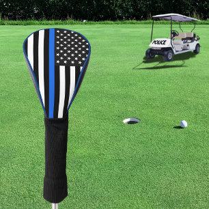 Funda Para Palo De Golf Bandera estadounidense delgada de la línea azul