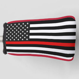 Funda Para Palo De Golf Bandera estadounidense delgada de la línea roja