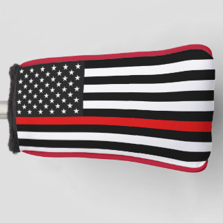 Funda Para Palo De Golf Bandera estadounidense delgada de la línea roja