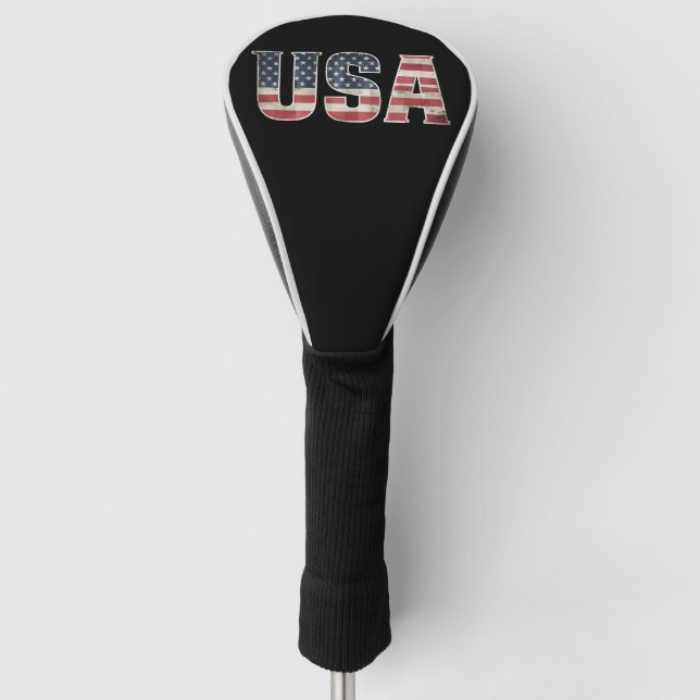 Funda Para Palo De Golf Bandera estadounidense Estados Unidos 4 de julio (Anverso)