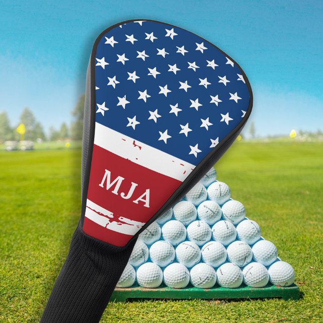 Funda Para Palo De Golf Bandera estadounidense personaliza estrellas patri (Subido por el creador)