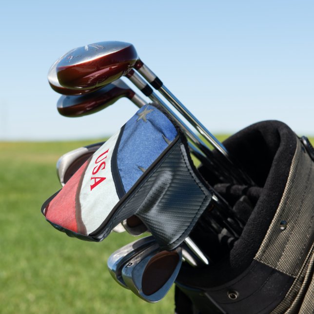 Funda Para Palo De Golf Bandera estadounidense roja y azul (In Situ)