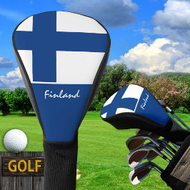 Funda Para Palo De Golf Bandera finlandesa y golf en Finlandia
