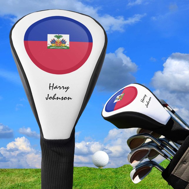 Funda Para Palo De Golf Bandera haitiana y clubes de golf monogramados (Subido por el creador)