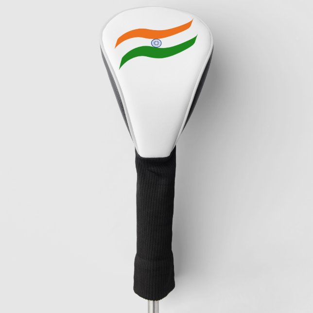 Funda Para Palo De Golf Bandera india ondulante (Anverso)