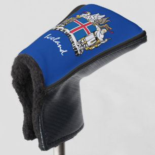 Funda Para Palo De Golf Bandera islandesa y golf Campos deportivos de Isla