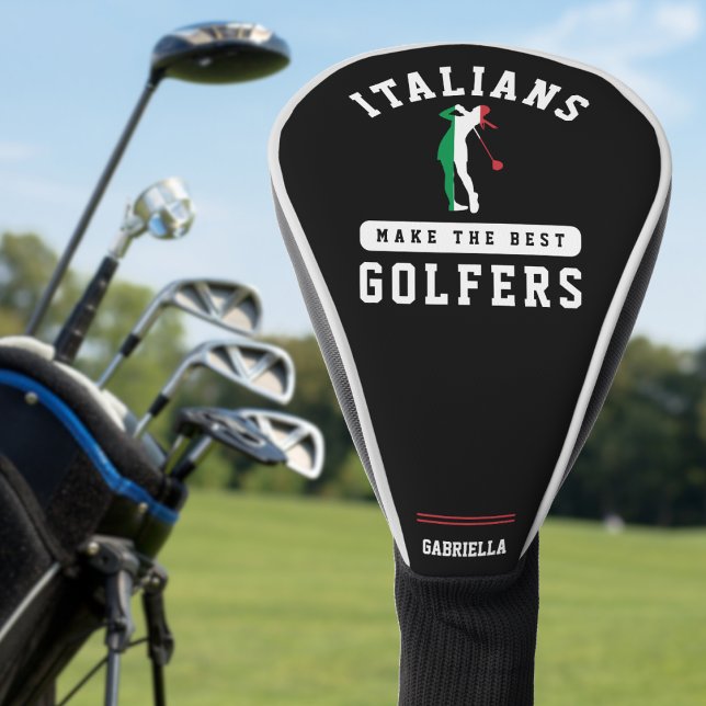Funda Para Palo De Golf Bandera italiana mejor golfista (italy italian woman golf head cover)