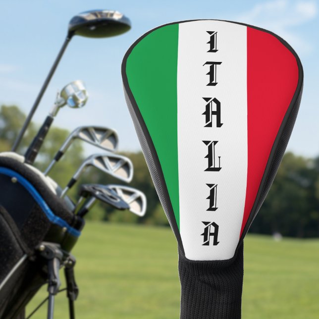 Funda Para Palo De Golf Bandera italiana rojo verde blanco (italy italian flag italia golf head cover)