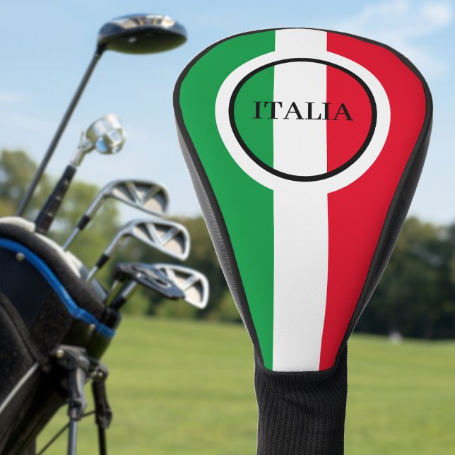 Funda Para Palo De Golf Bandera italiana rojo verde blanco (italy italian flag italia golf head cover)