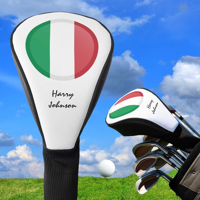 Funda Para Palo De Golf Bandera italiana y clubes de golf monogramados (Subido por el creador)