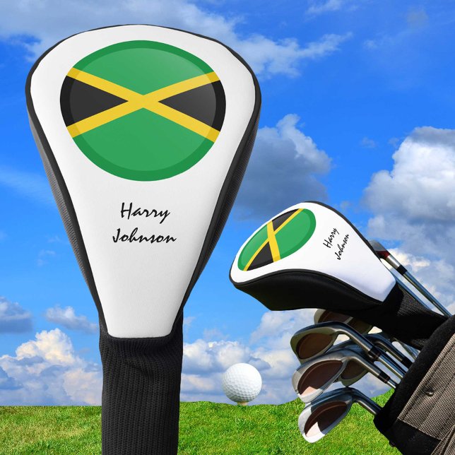 Funda Para Palo De Golf Bandera jamaiquina y clubes de golf monogramados (Subido por el creador)