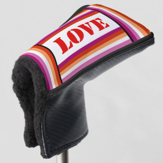 Funda Para Palo De Golf Bandera lesbiana LGBTQ+ Orgullo de las bandas de a