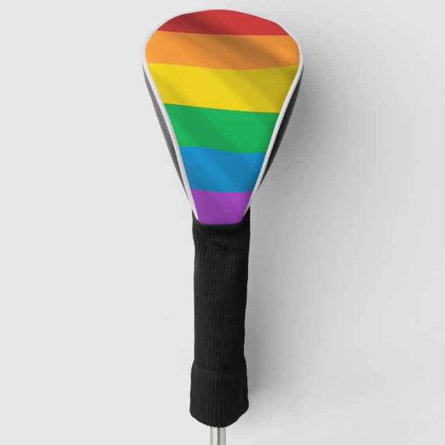 Funda Para Palo De Golf Bandera LGBT arco iris (Anverso)