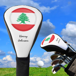 Funda Para Palo De Golf Bandera libanesa y clubes de golf monogramados