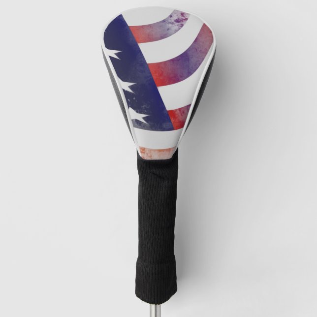 Funda Para Palo De Golf Bandera norteamericana de Grunge (Anverso)