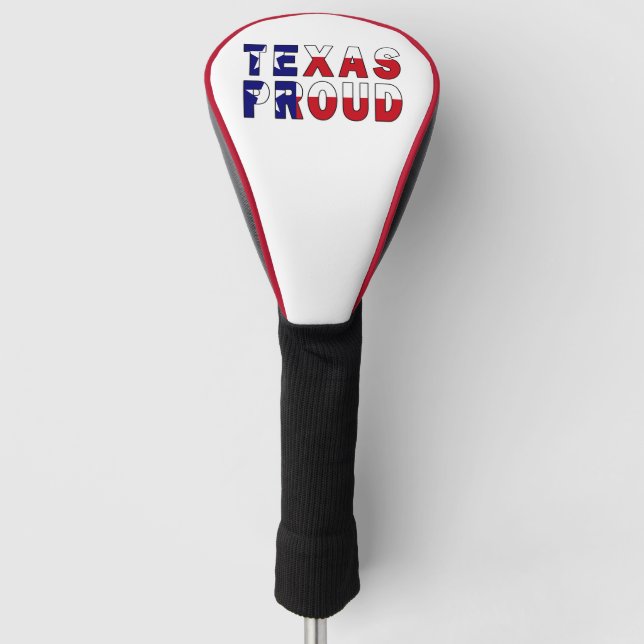 Funda Para Palo De Golf Bandera Orgullosa de Texas (Anverso)