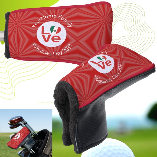 Funda Para Palo De Golf Bandera Roja Mexicana de AMOR personalizada (Subido por el creador)