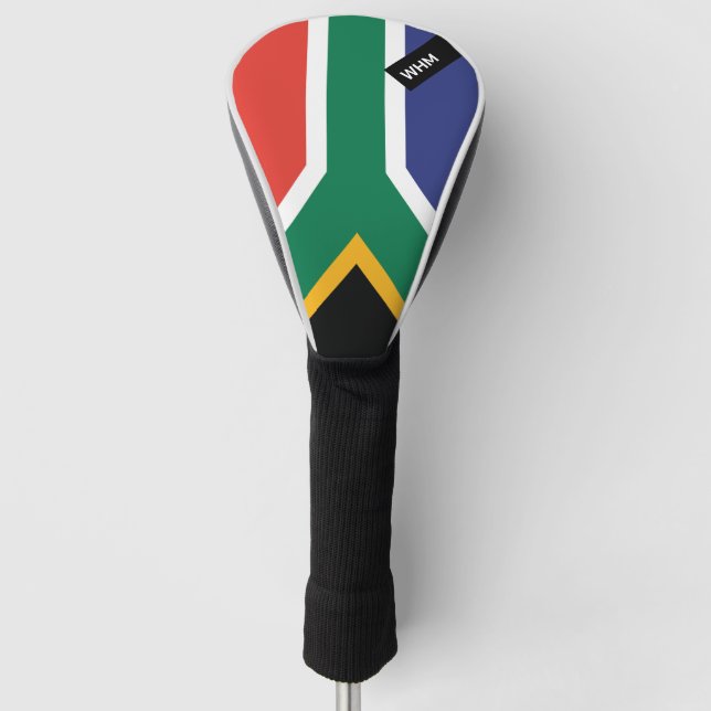 Funda Para Palo De Golf Bandera sudafricana: cubierta de la cabeza del clu (Anverso)