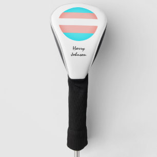 Funda Para Palo De Golf Bandera transgénero y golf del Orgullo Monogramad