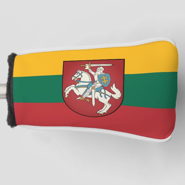 Funda Para Palo De Golf Bandera y escudo de armas de Lituania (Anverso)