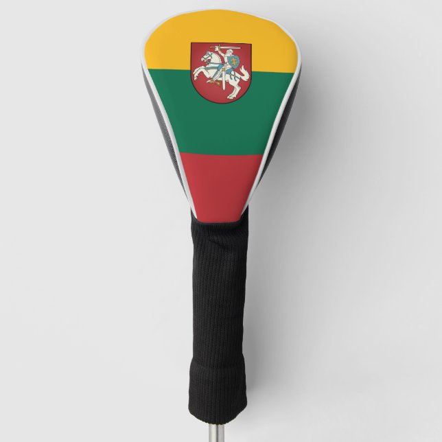 Funda Para Palo De Golf Bandera y escudo de armas de Lituania (Anverso)