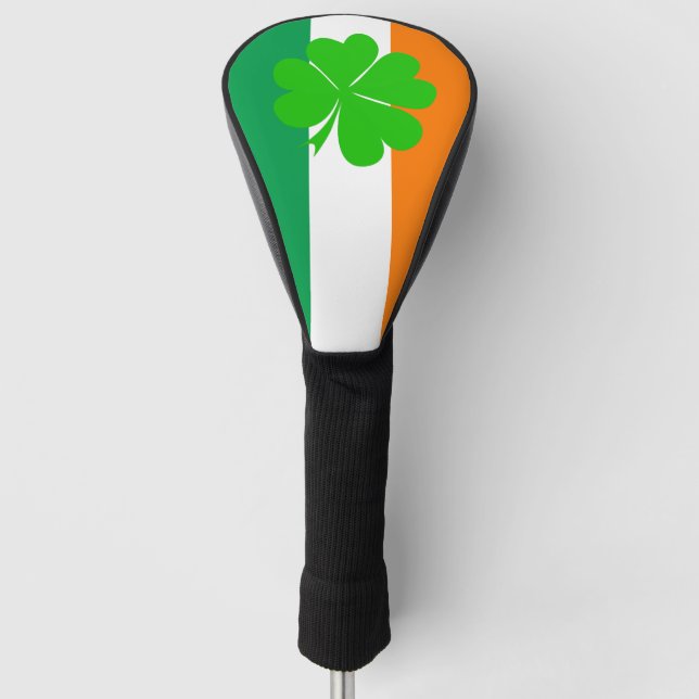 Funda Para Palo De Golf Bandera y golf irlandeses Shamrock Coverts/clubs (Anverso)