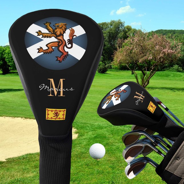 Funda Para Palo De Golf Bandera y león escoceses, clubes de golf monograma (Subido por el creador)
