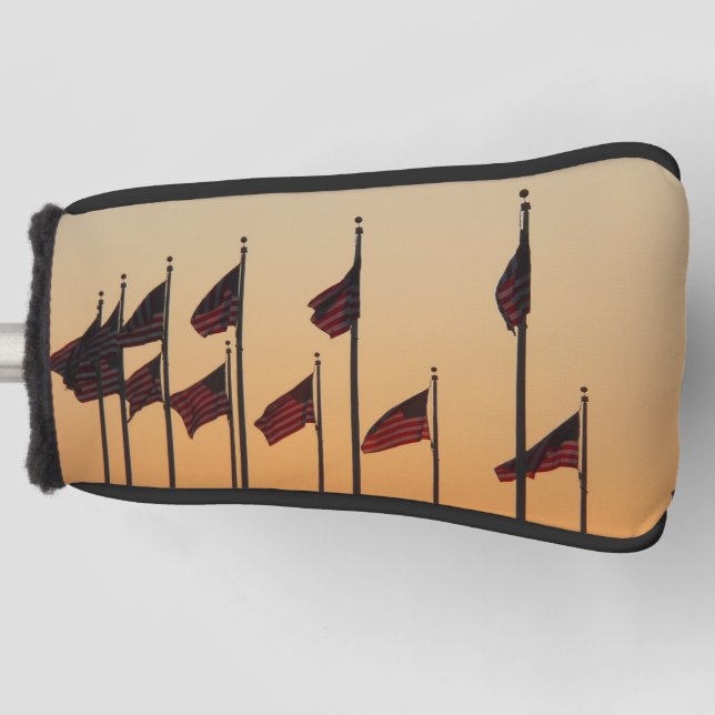 Funda Para Palo De Golf Banderas del Sunset American Patriotic USA (Anverso)