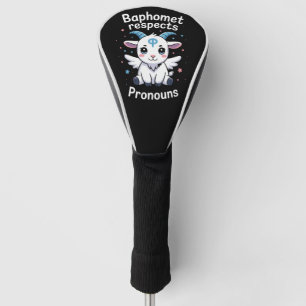 Funda Para Palo De Golf Baphomet Transgénero Respeta Pronombres Orgullo Tr