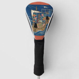 Funda Para Palo De Golf Barco del Tesoro Afortunado Japonés Vintage G.A. A