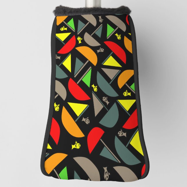 Funda Para Palo De Golf Barcos y peces (Girar 90)