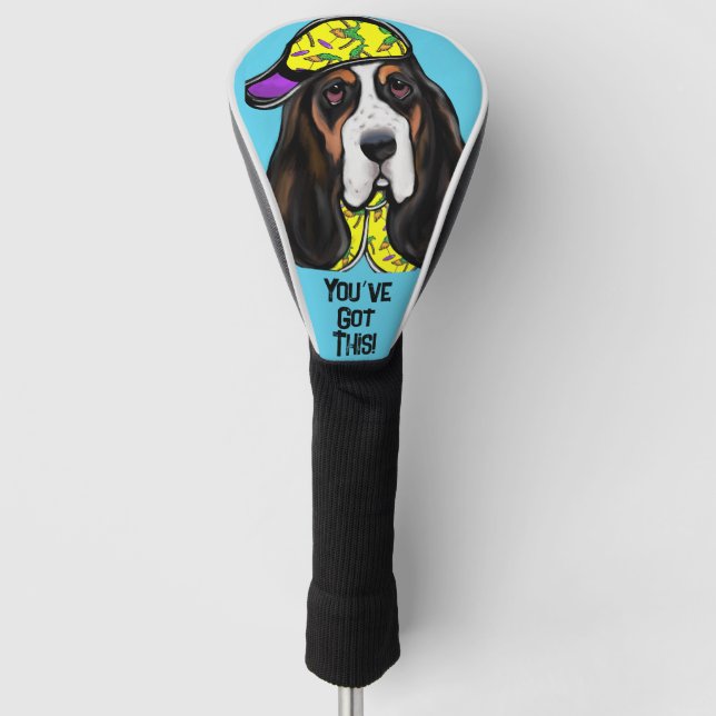 Funda Para Palo De Golf Basset Hound  (Anverso)
