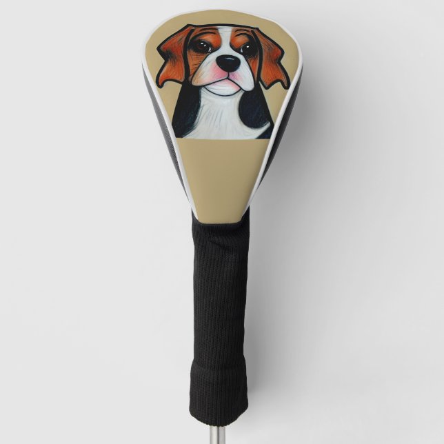 Funda Para Palo De Golf Beagle - Personalizado Cubierta de cabezal de golf (Anverso)