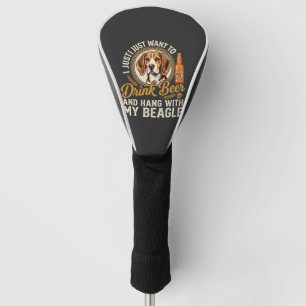 Funda Para Palo De Golf Bebe Cerveza Beagle Perro Cerveza Artesanal Botell