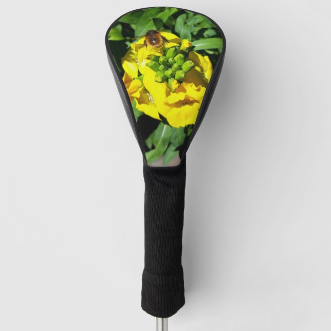 Funda Para Palo De Golf Bee on Yellow Flowers (Anverso)
