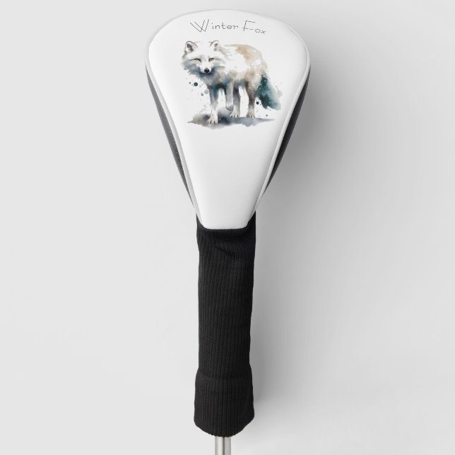 Funda Para Palo De Golf Belleza ártica: Fox invernal, personalizado (Anverso)