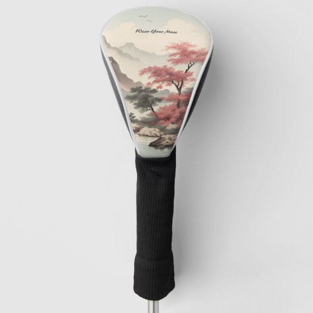 Funda Para Palo De Golf Belleza paisajística asiática (Anverso)