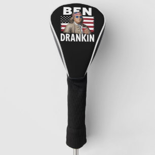Funda Para Palo De Golf Ben Drankin Cerveza 4 de Julio Bandera Vintage Div