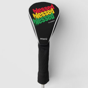 Funda Para Palo De Golf BENDITO PARA IMPRESIONAR Monograma DRIVER