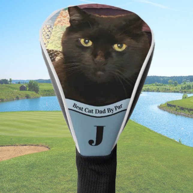 Funda Para Palo De Golf Best cat dad photo template custom black cat  (Subido por el creador)